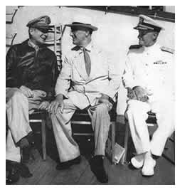 Roosevelt On Ship